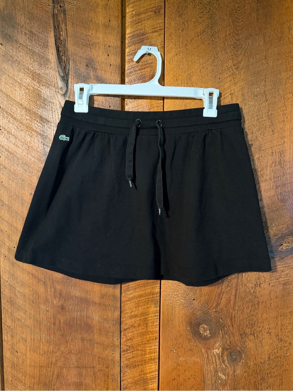 Lacoste Black Sport Skort Tenniscore Preppy Old Money Aesthetic Skirt Sz M